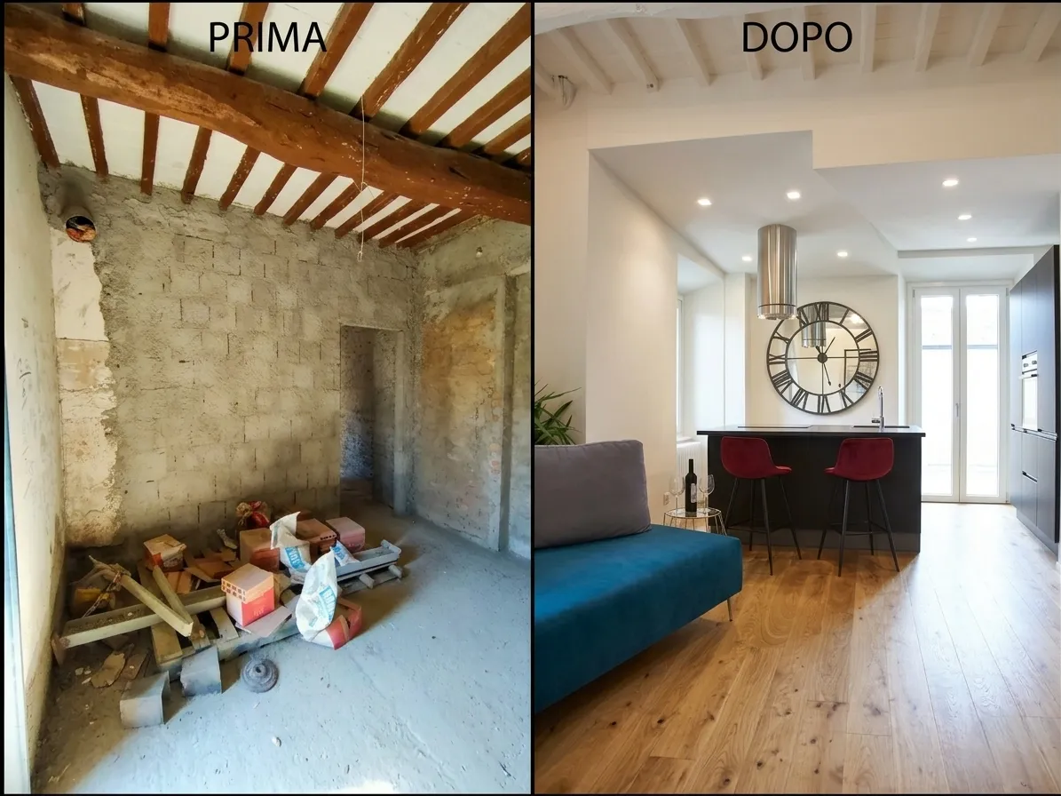 progettazione interni residenziale prima-dopo