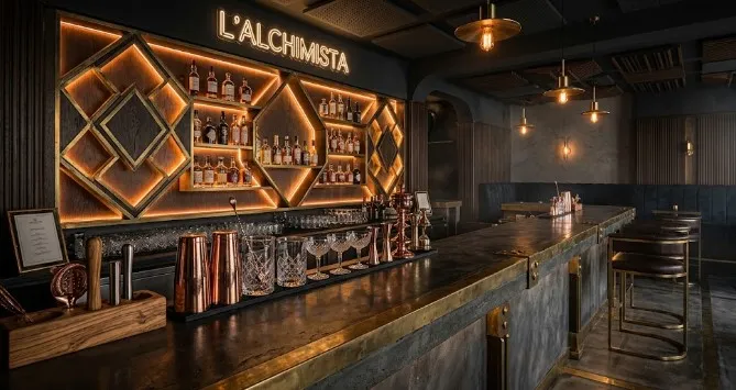 progettazione interni cocktail bar