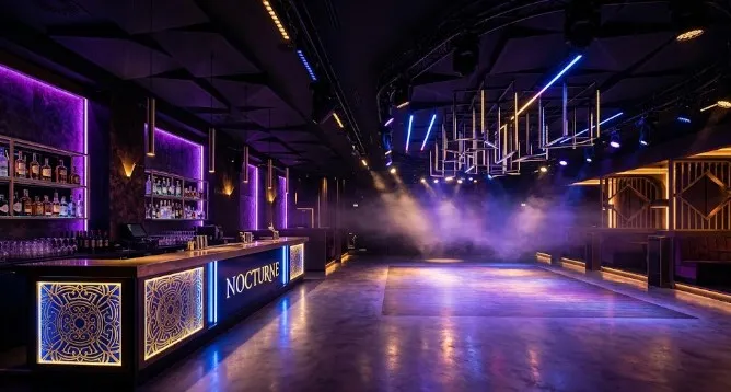 progettazione interni locale notturno immagine